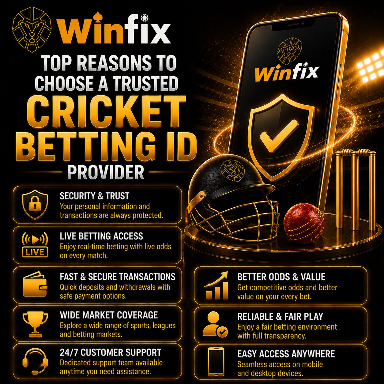 Top Reasons to Choose a Trusted Cricket Betting ID Provider