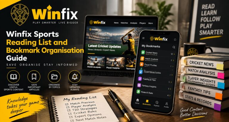 Winfix Sports Reading List and Bookmark Organisation Guide