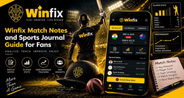 Winfix Match Notes and Sports Journal Guide for Fans